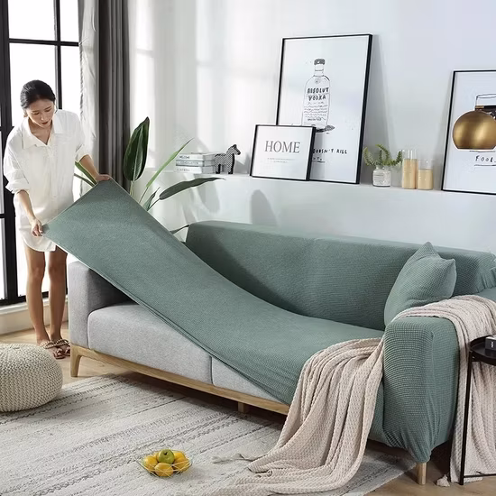 Copripoltrona elasticizzata elastica per letto, tessuto in velluto, plastica, gialla, impermeabile, fodera per divano, 4 divani, patio, jacquard, per animali domestici